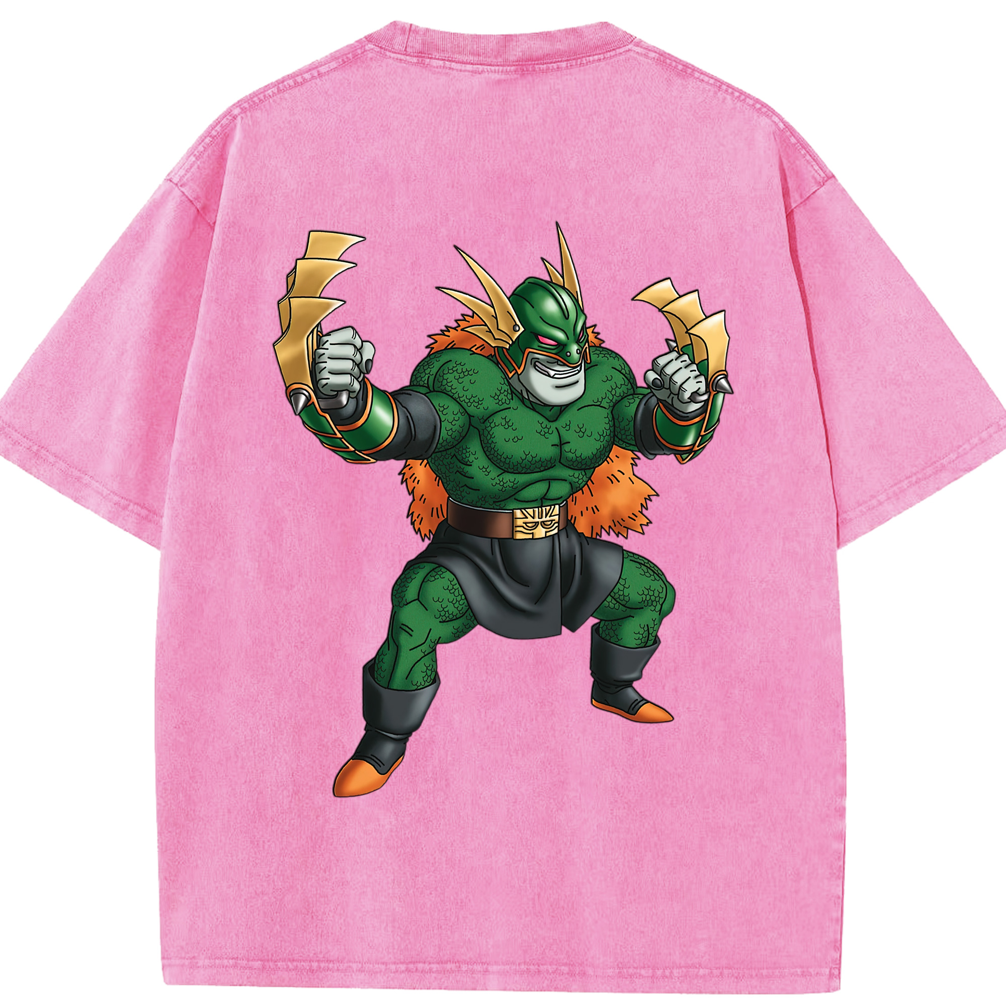 （画像用） ドラゴンクエスト Doragon Kuesuto Dragon Quest 綿100% ヴィンテージ風 半袖Tシャツ（背面プリント）